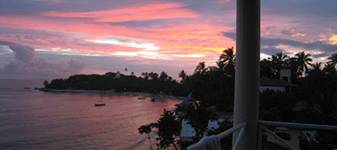 Sri Lanka - Blick vom Balkon aus