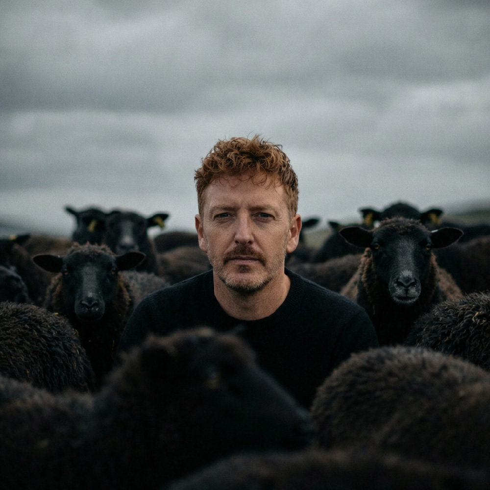 Werner Hohenegger in Schafherde